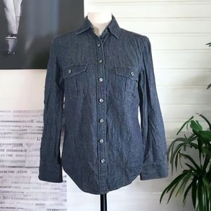 J. Crew The Perfect Shirt Women's Button Down Long Sleeve Jean Shirt Size XS P